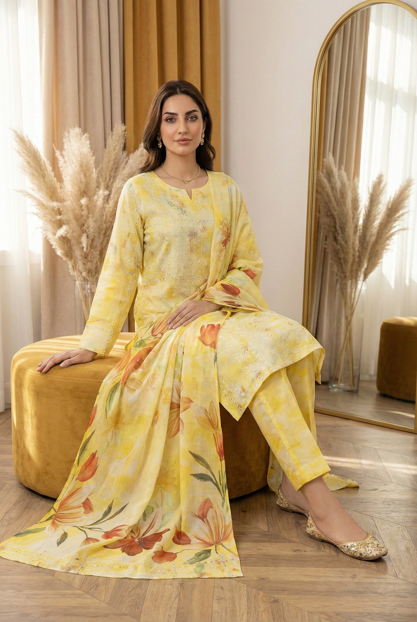 Printkari K-02 | Chikenkari Lawn