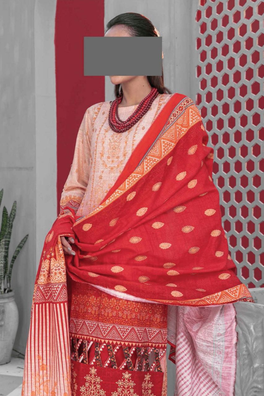 Denara By Anaya Embroidered Slub khaddar-3PC
