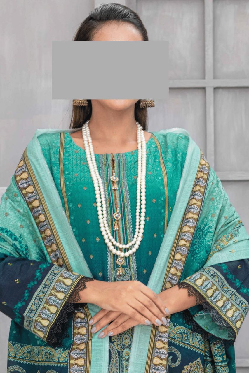 Denara By Anaya Embroidered Slub khaddar-3PC