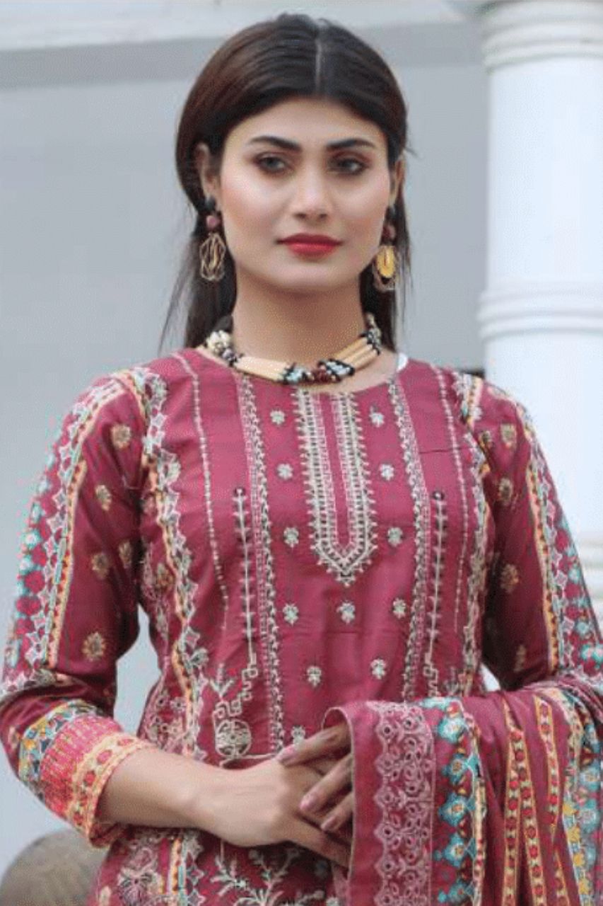 Anaya Emb Lawn-3PC