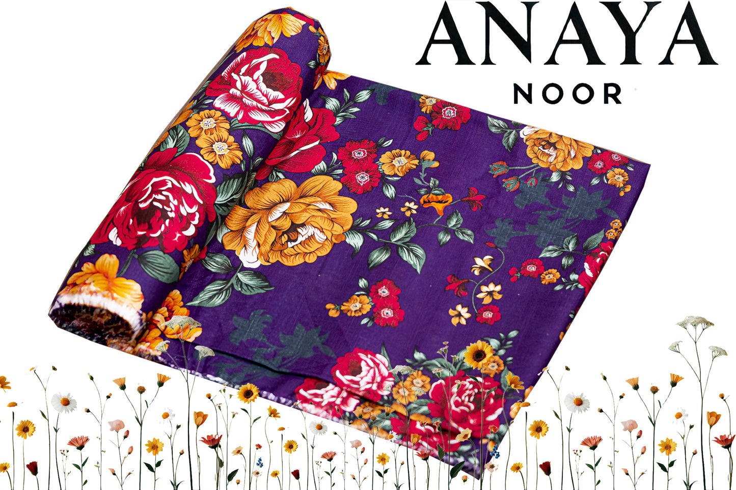Anaya All Over Print Khaddar Shirt&Trouser-2PC