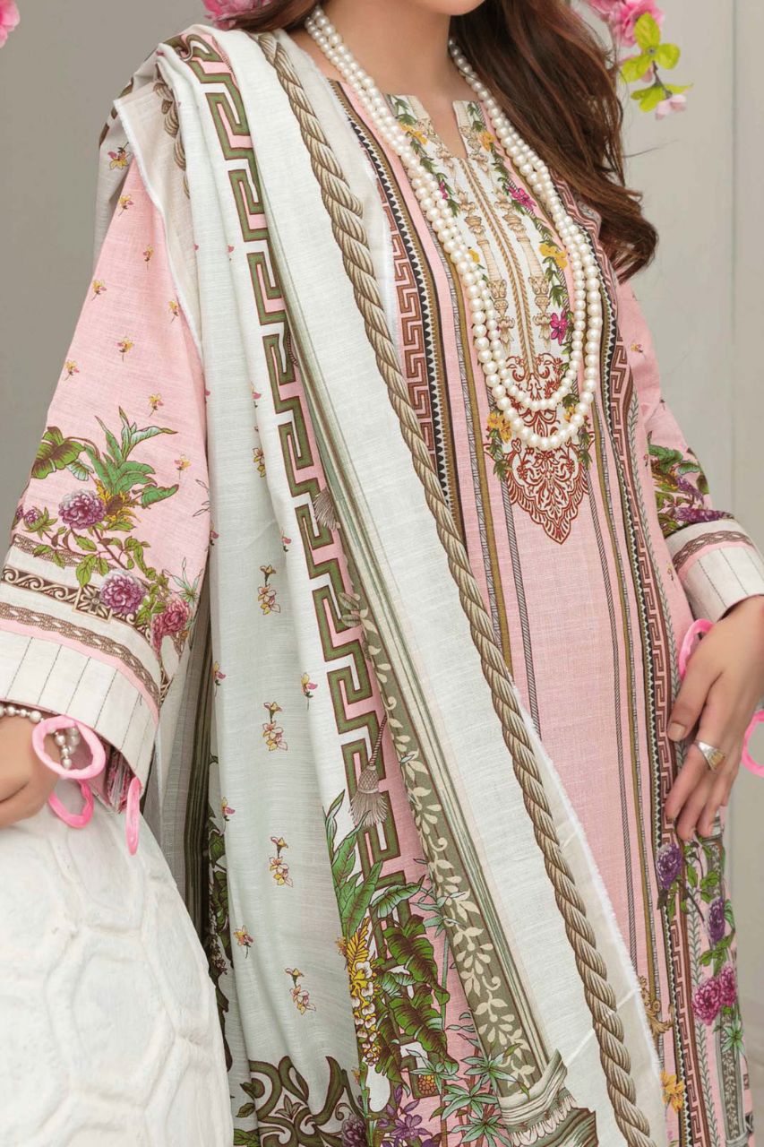 Dahlia By Anaya Printed Slub khaddar-3PC