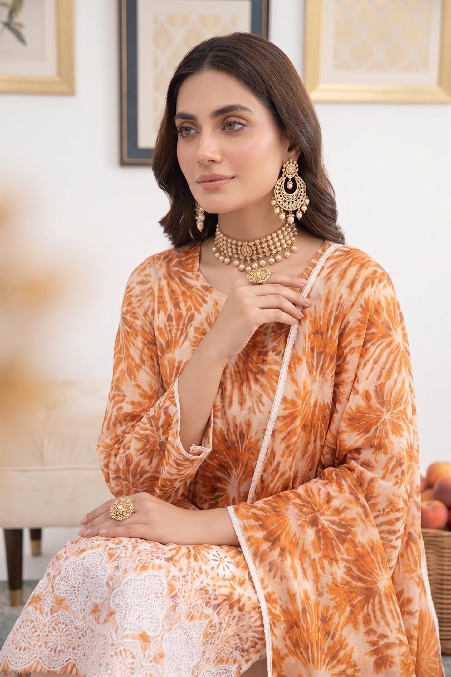 Print Kari By Anaya Noor Heavy Emb Banadora Lawn 3PC
