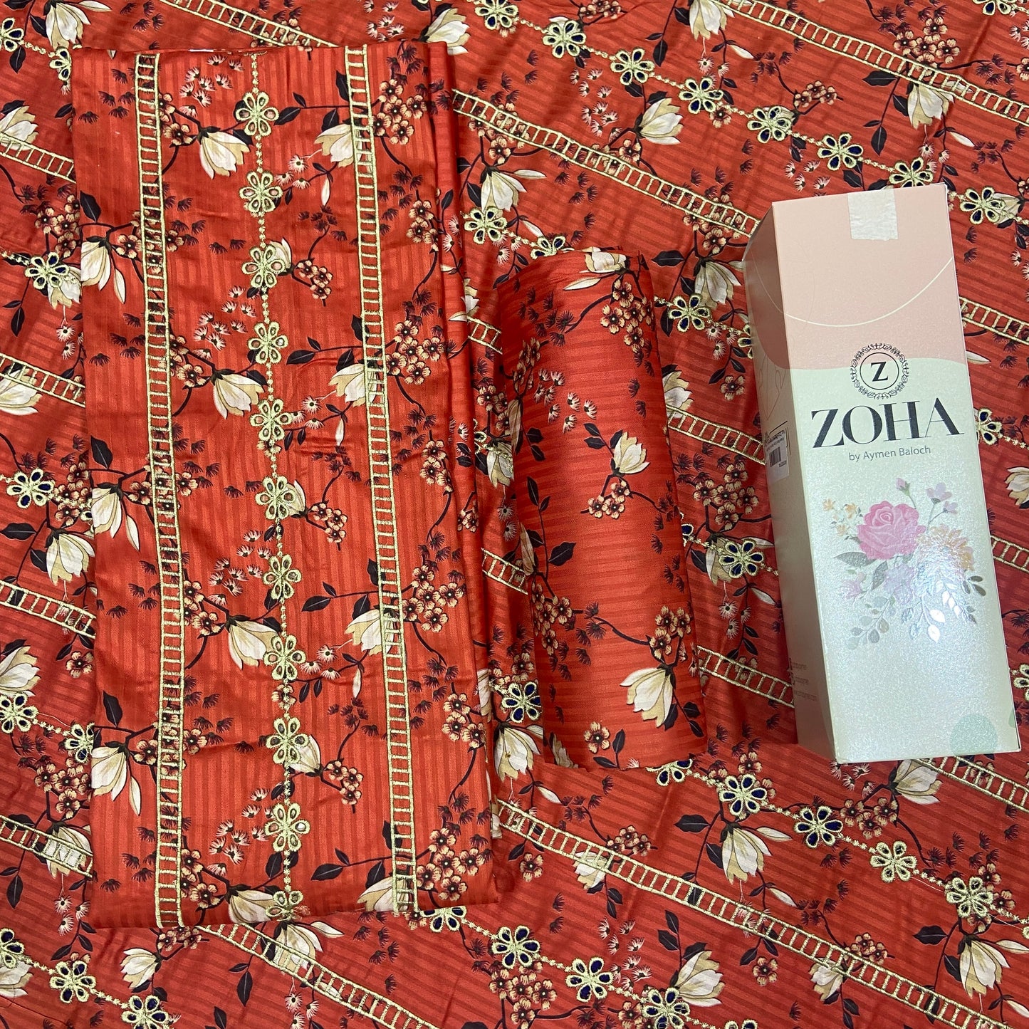 Anaya Noor Stripe Marina 2-Pcs Emb & Chikenkari