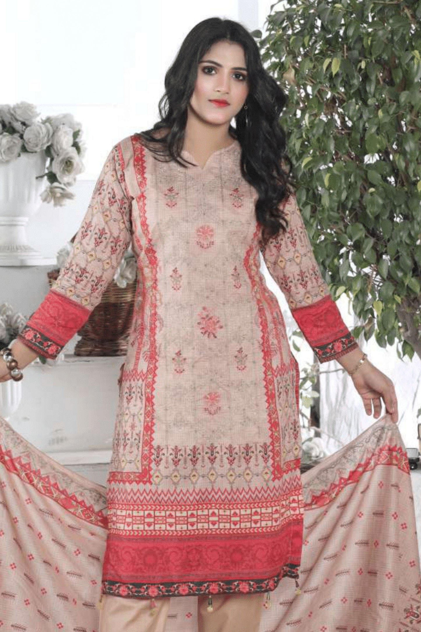 Anaya Emb Lawn-3PC