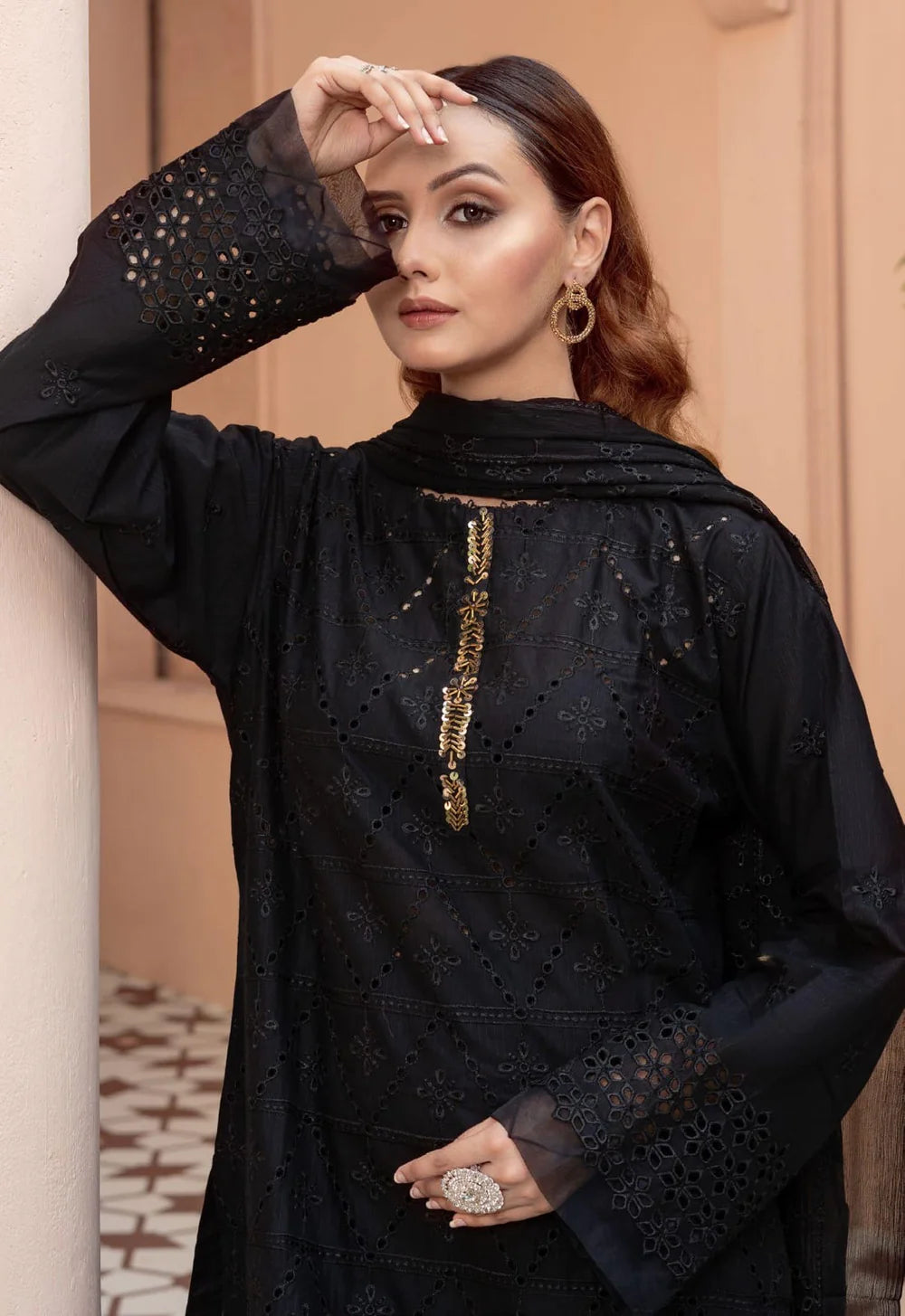 Cotton Kari By Anaya Emb Chickankari-3PC
