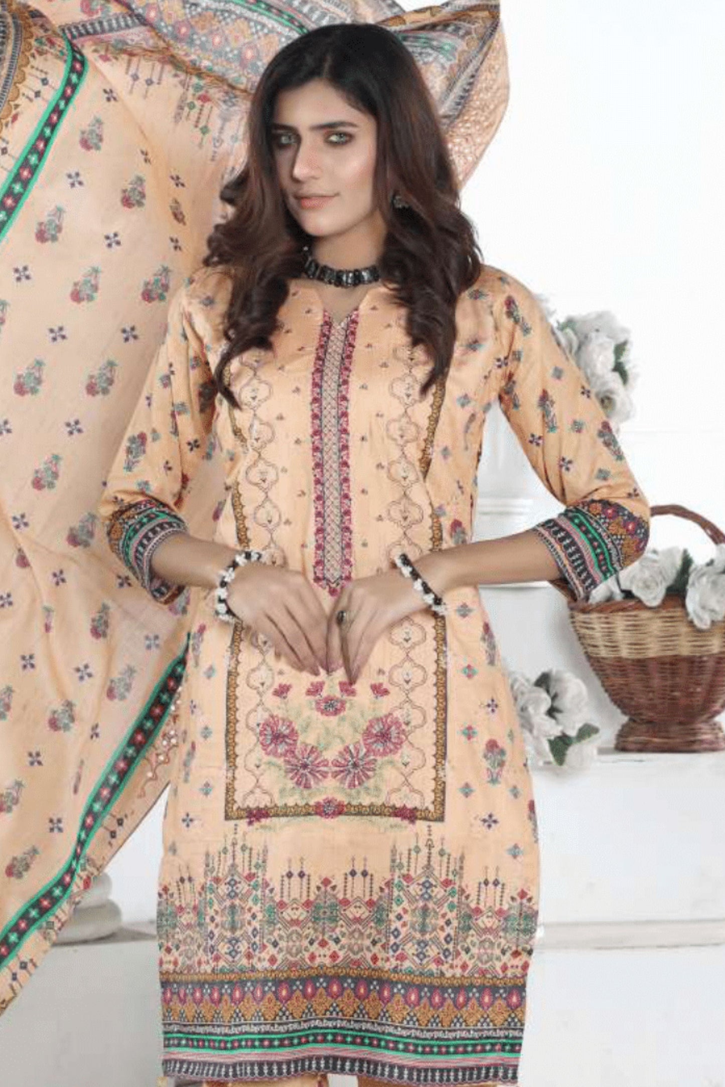 Anaya Emb Lawn-3PC