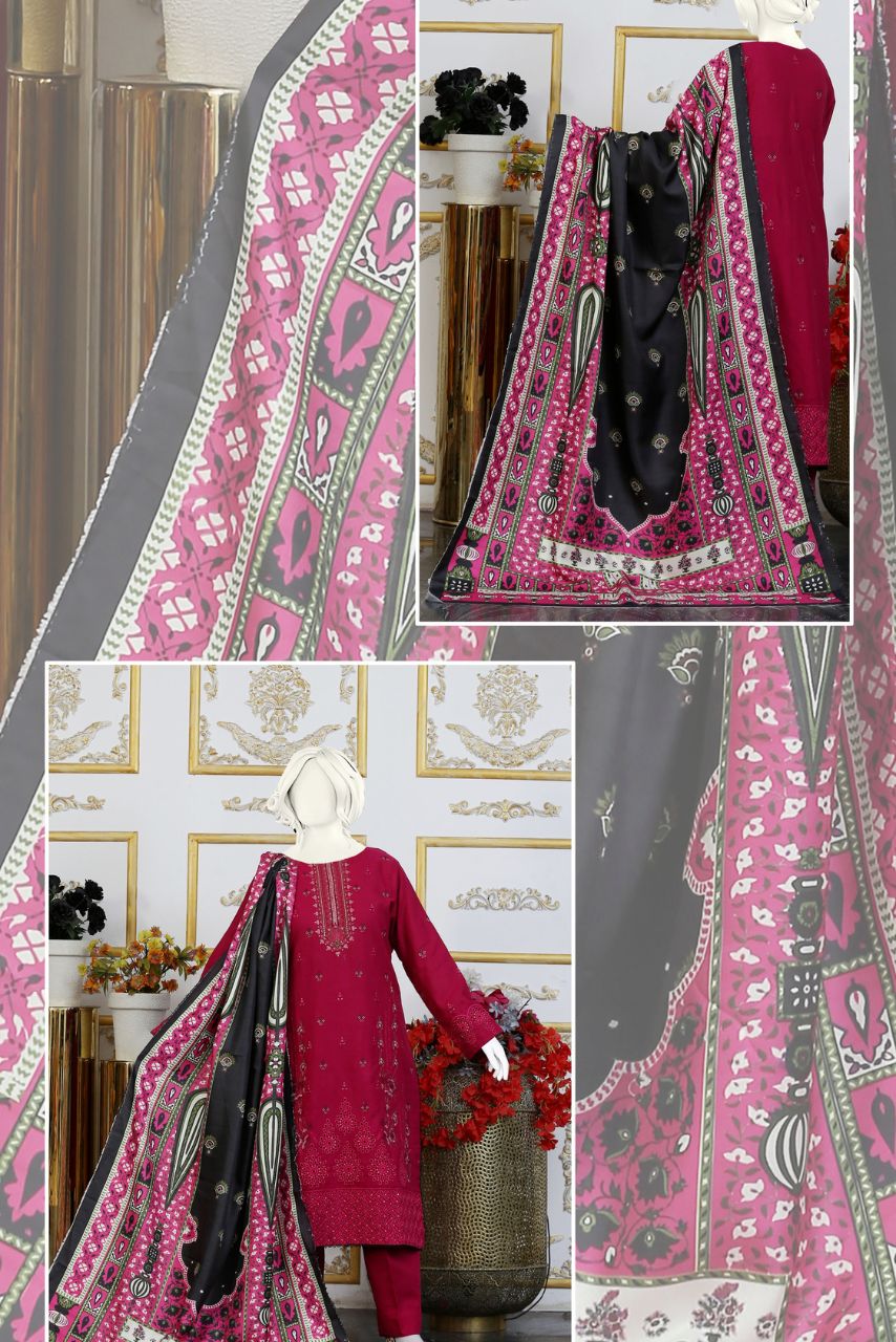 Amber By Anaya noor Emb Khaddar-3PC