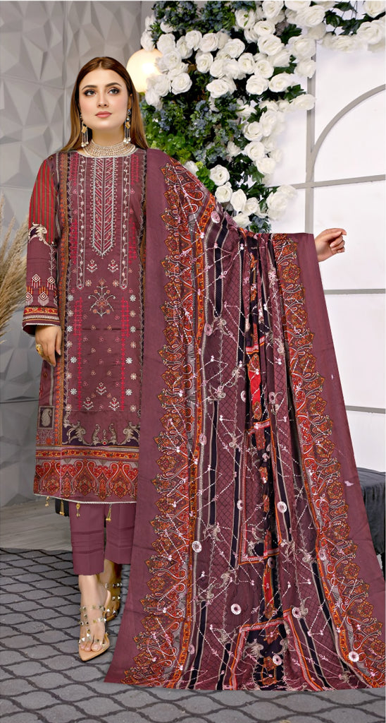 Anaya Emb Lawn-3PC