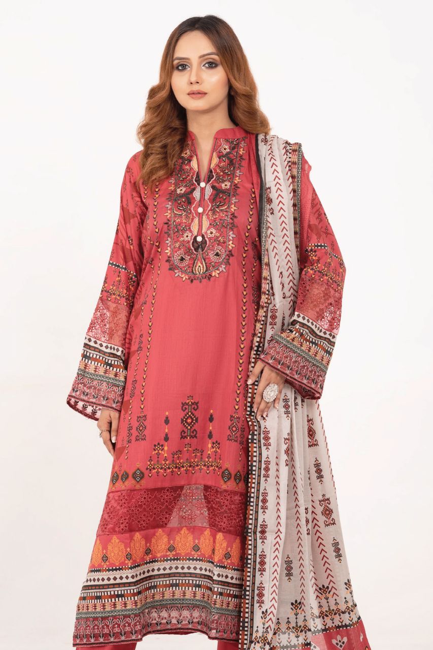 Gull-e-Noor Anaya Digital Print With Emb Patch Lawn-3PC