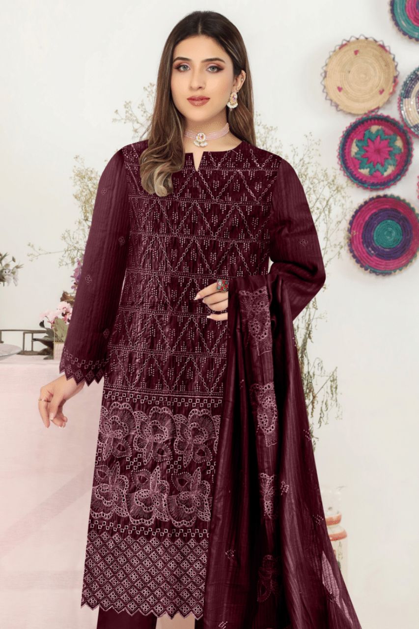 Phulkari Emb Ck Lawn-3PC