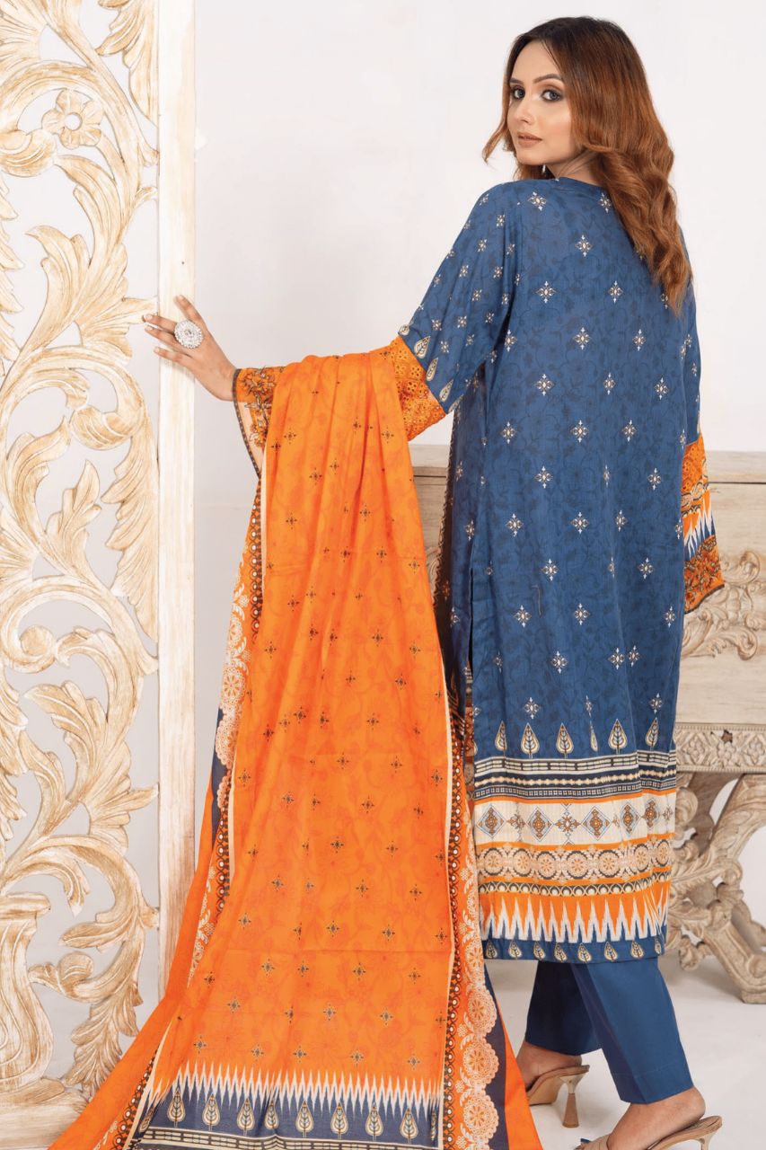 Gull-e-Noor Anaya Digital Print With Emb Patch Lawn-3PC