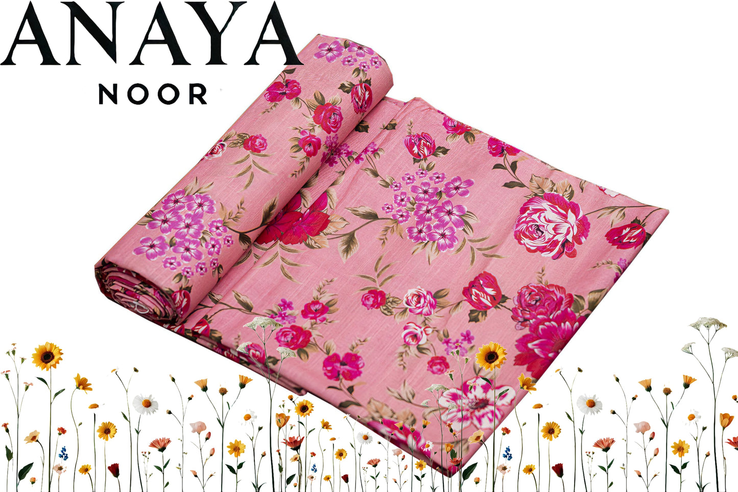 Anaya All Over Print Khaddar Shirt&Trouser-2PC