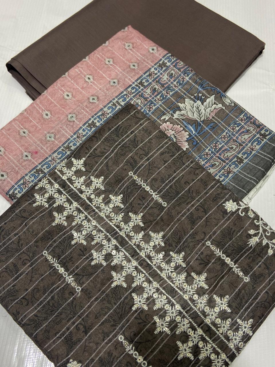 Digital Print With Heavy Emb Lawn-3PC