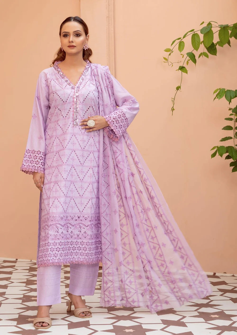 Cotton Kari By Anaya Emb Chickankari-3PC
