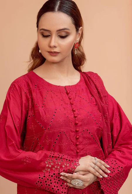 Cotton Kari By Anaya Emb Chickankari-3PC