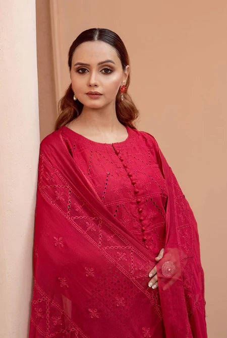 Cotton Kari By Anaya Emb Chickankari-3PC