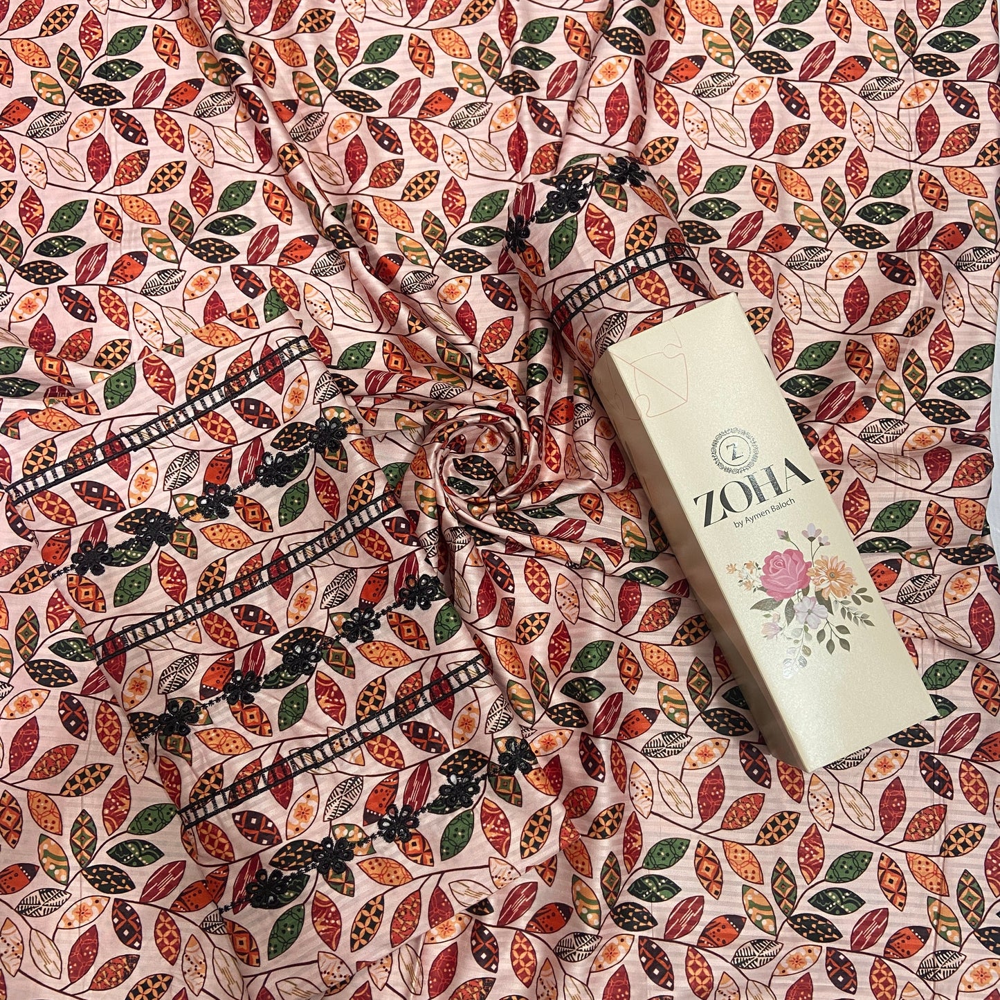 Anaya Noor Stripe Marina 2-Pcs Emb & Chikenkari