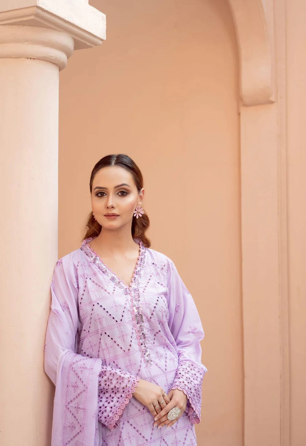 Cotton Kari By Anaya Emb Chickankari-3PC