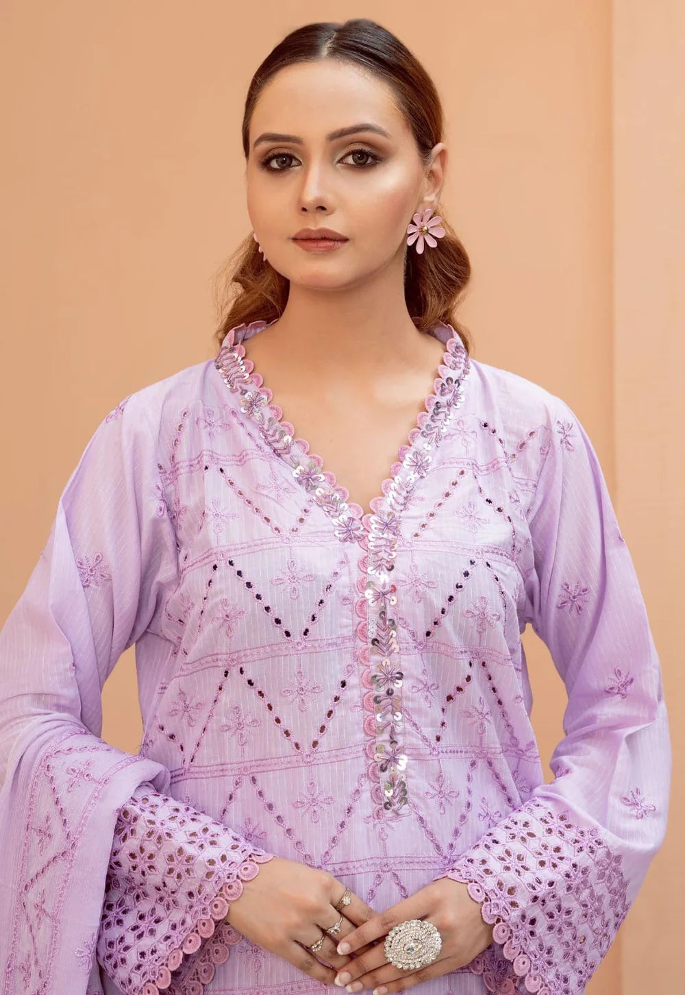Cotton Kari By Anaya Emb Chickankari-3PC