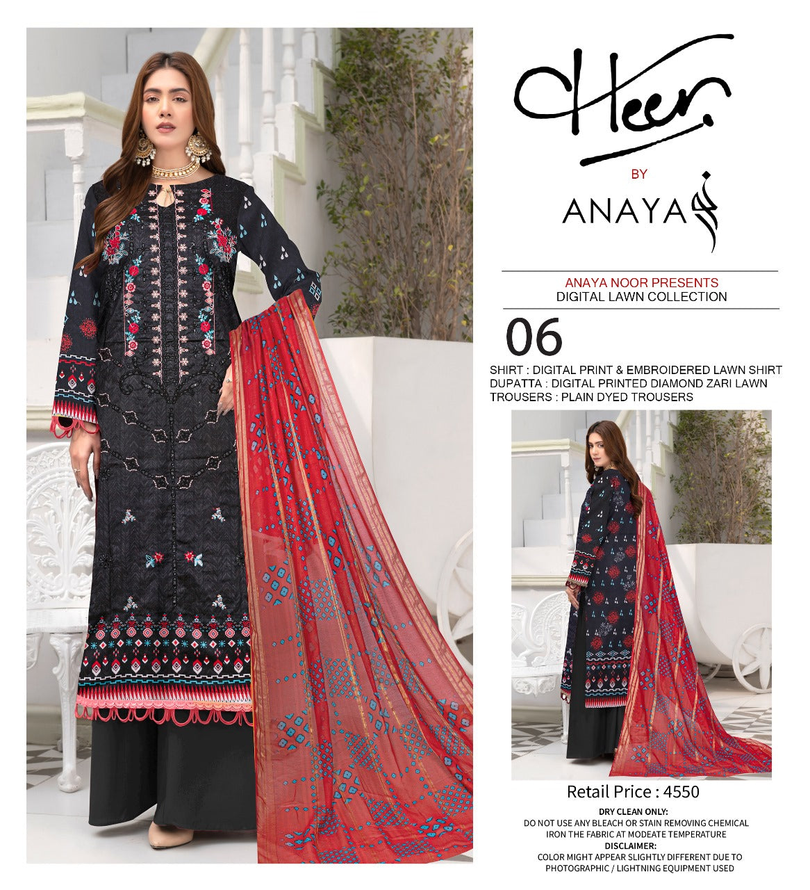 Anaya Emb Lawn-3PC