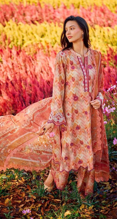 Monarki Print Emb Lawn-3PC