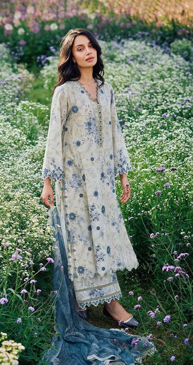 Monarki Print Emb Lawn-3PC