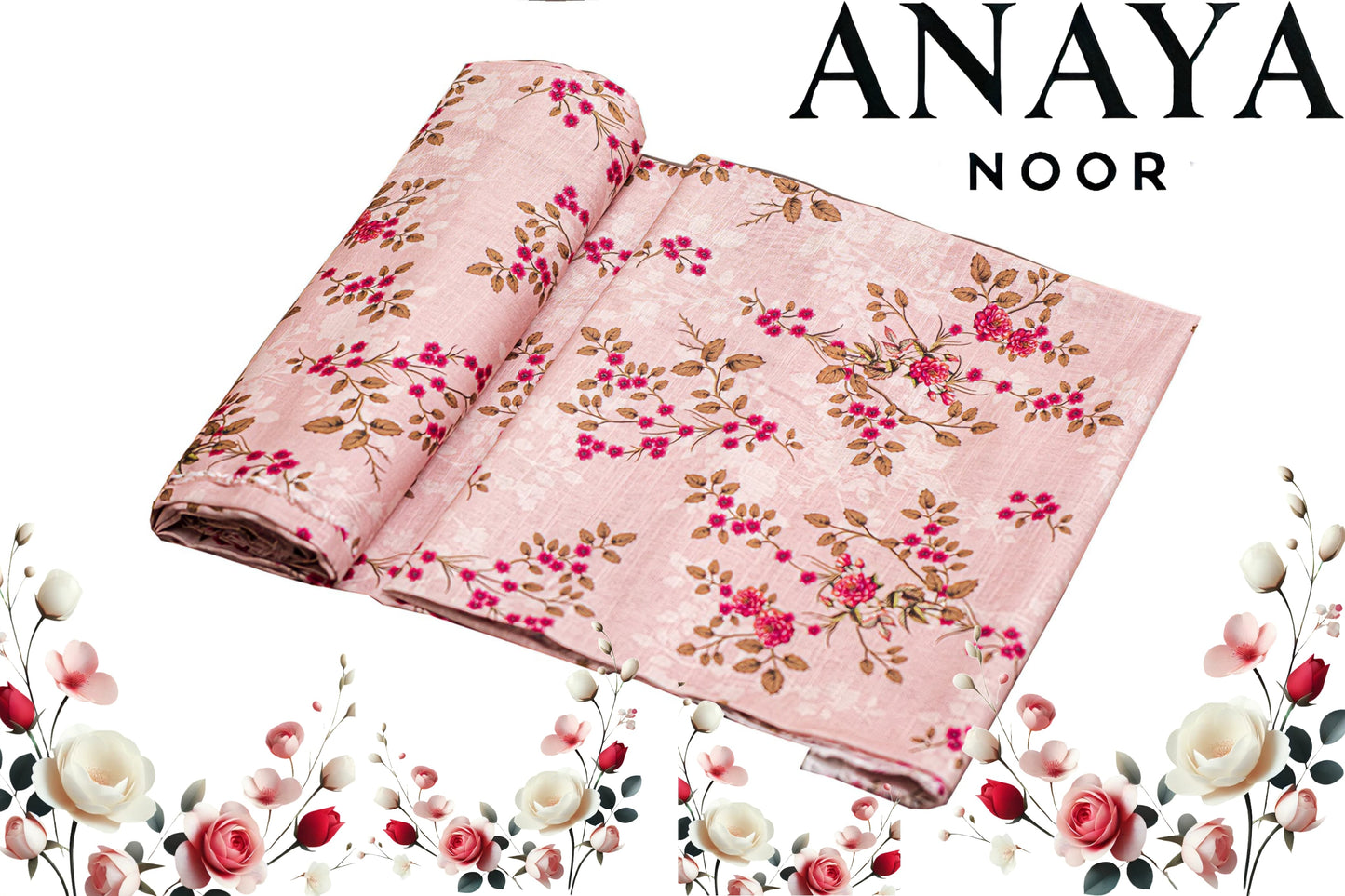 Anaya All Over Print Khaddar Shirt&Trouser-2PC