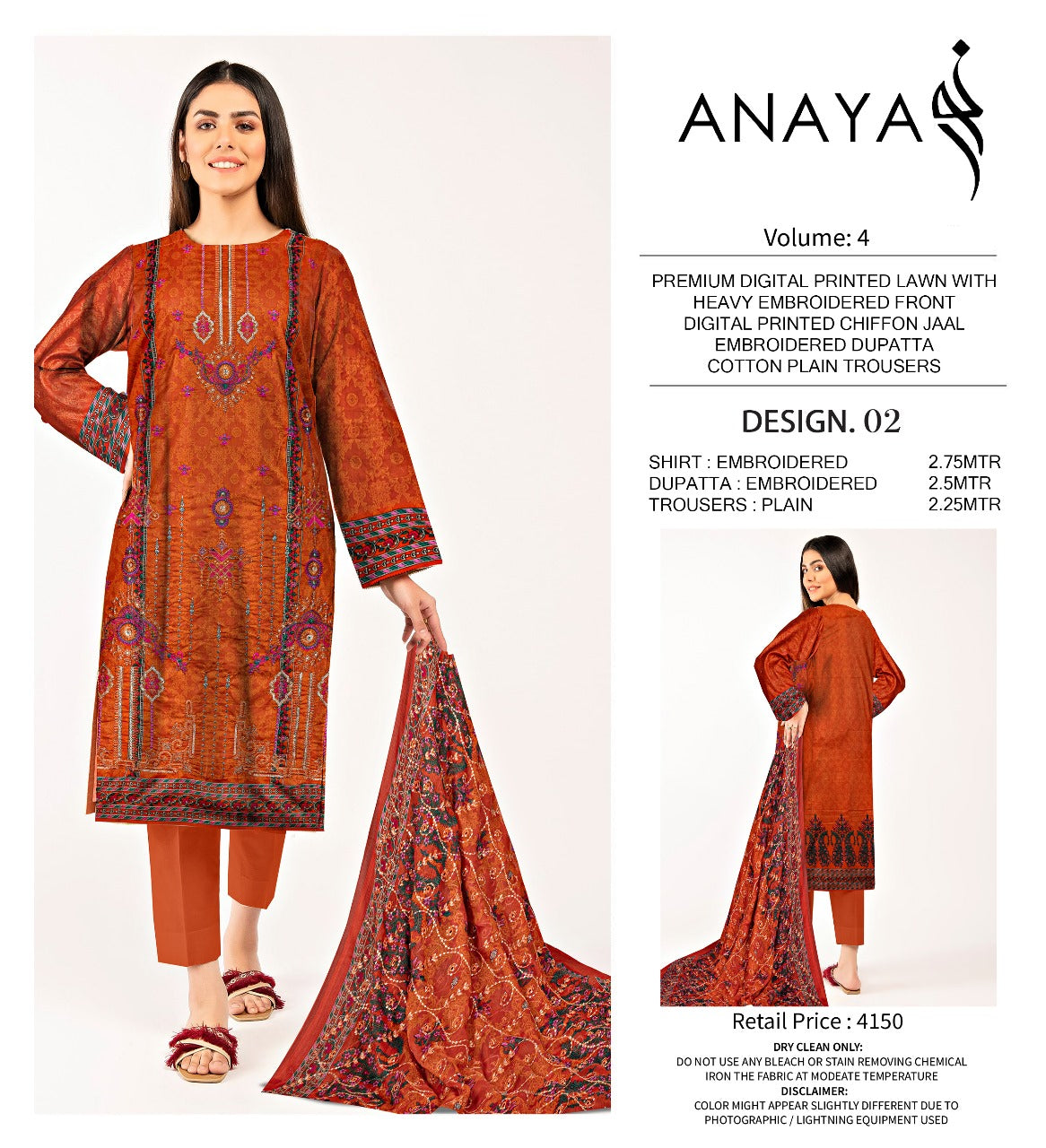 Anaya Emb Lawn-3PC