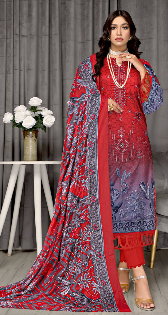 Anaya Emb Lawn-3PC