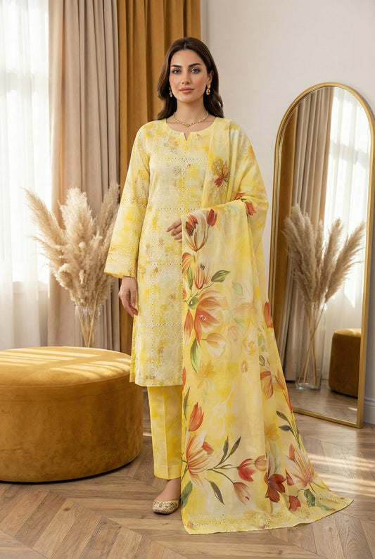 Printkari K-02 | Chikenkari Lawn