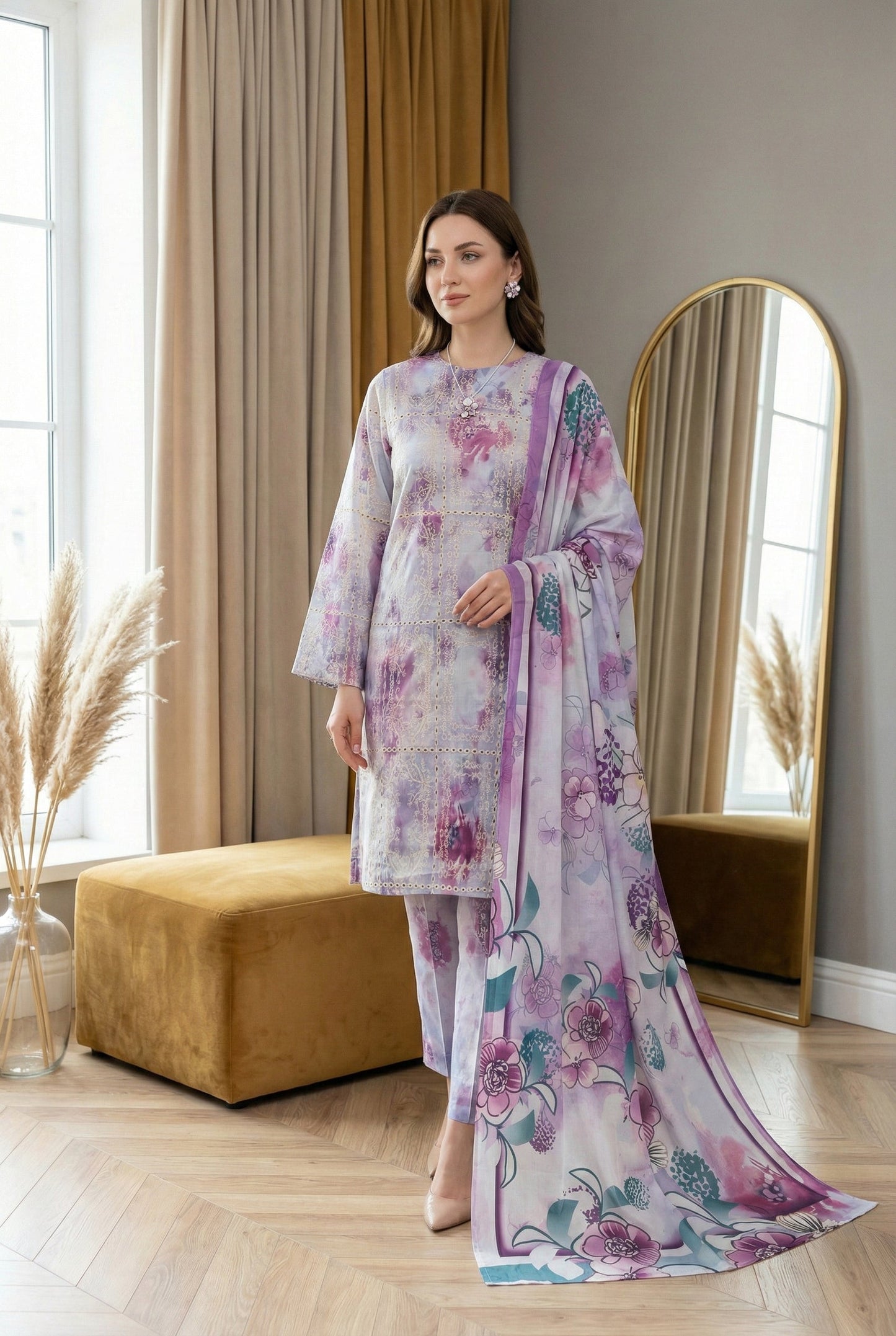 Printkari K-05 | Chikenkari Lawn