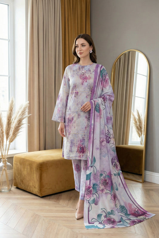 Printkari K-05 | Chikenkari Lawn