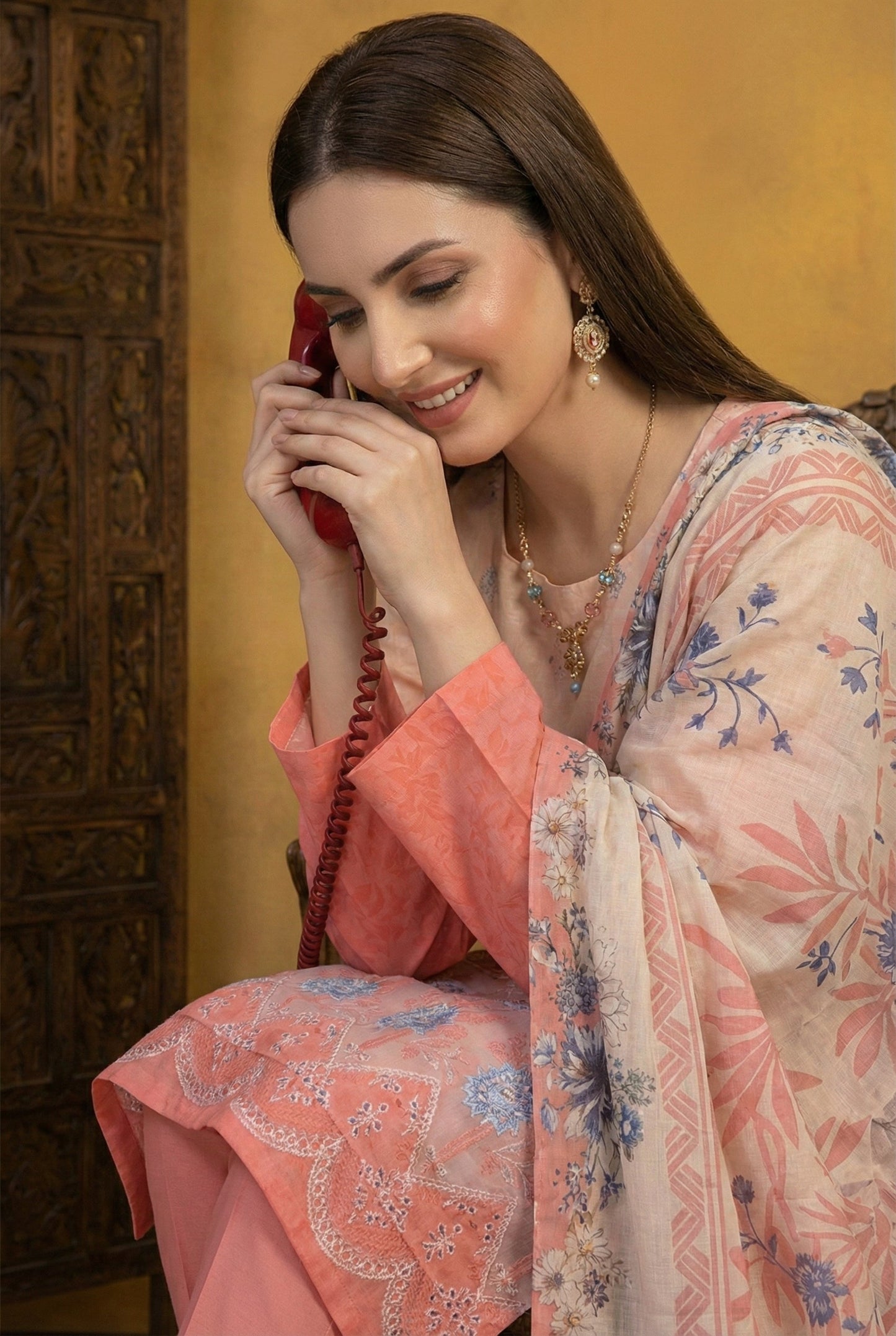 Monaliza MZ-03 | Luxury Emb Lawn 3PC