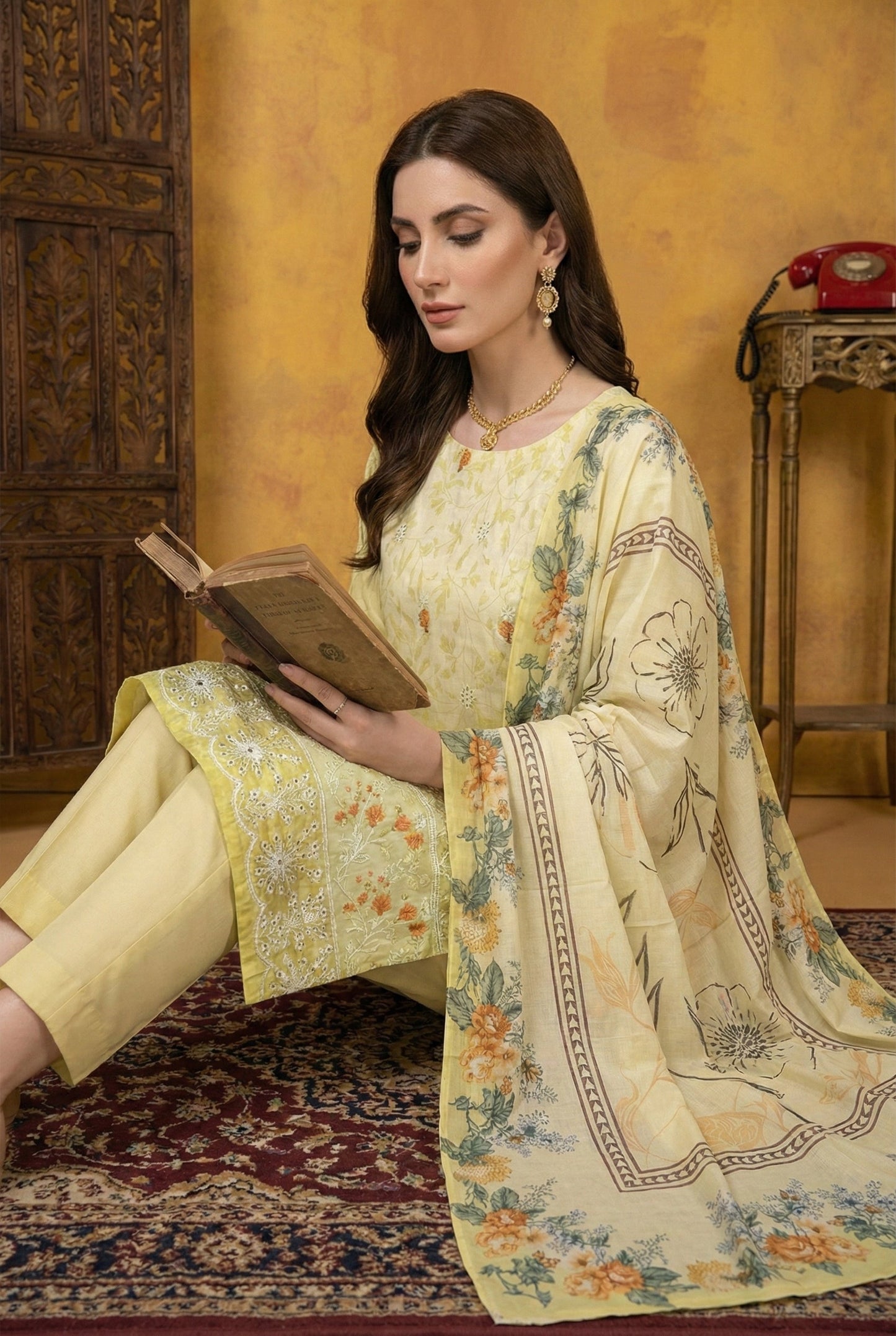 Monaliza MZ-04 | Luxury Emb Lawn 3PC