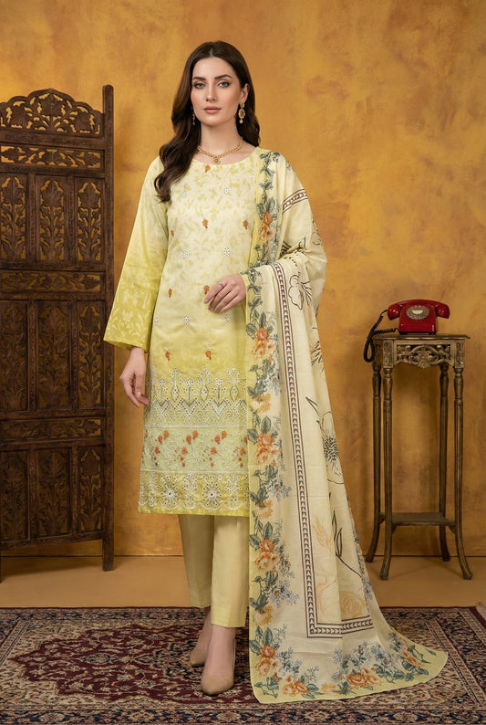 Monaliza MZ-04 | Luxury Emb Lawn 3PC