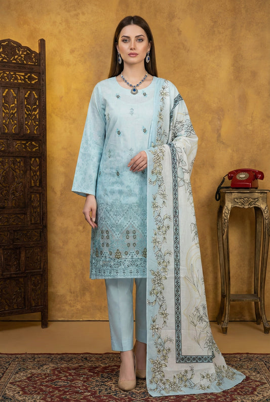 Monaliza MZ-05 | Luxury Emb Lawn 3PC