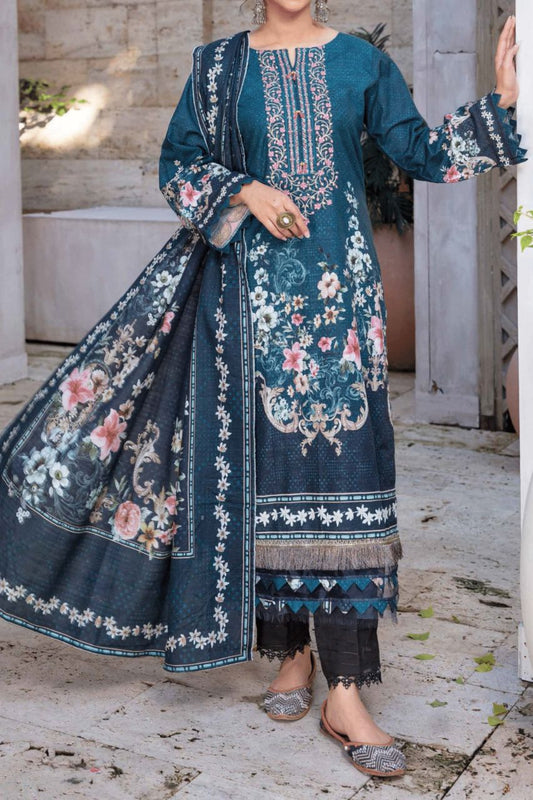 Denara By Anaya Embroidered Slub khaddar-3PC