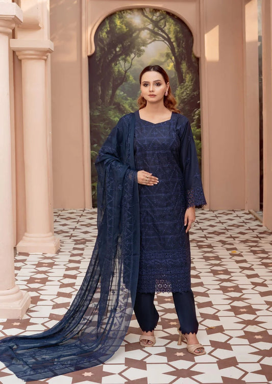 Cotton Kari By Anaya Emb Chickankari-3PC