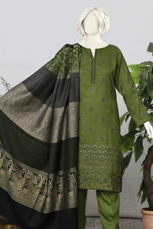 Zauq By Anaya Noor Peach Jacquard-3PC