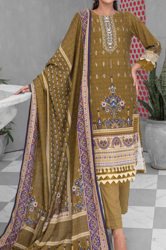Denara By Anaya Embroidered Slub khaddar-3PC