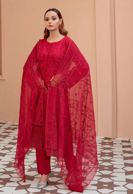Cotton Kari By Anaya Emb Chickankari-3PC