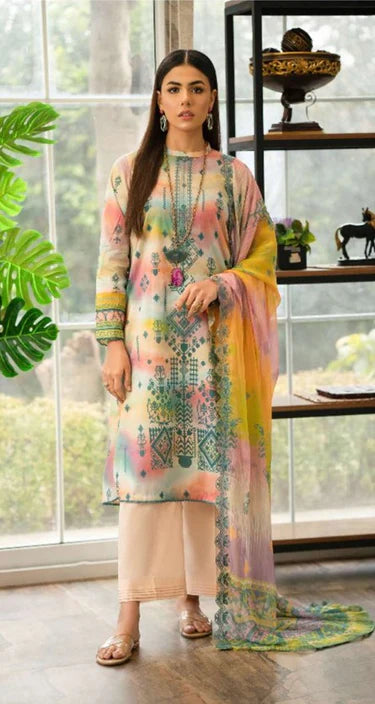 BageGul Printed Lawn-3PC