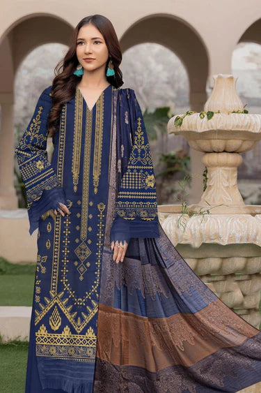 Anaya Gold Print Lawn-3PC