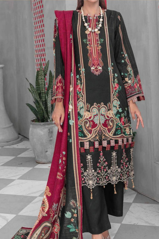 Denara By Anaya Embroidered Slub khaddar-3PC