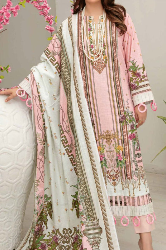 Dahlia By Anaya Printed Slub khaddar-3PC