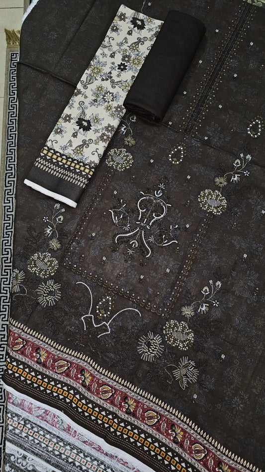 Anaya Noor 3-Pcs Emb Khaddar