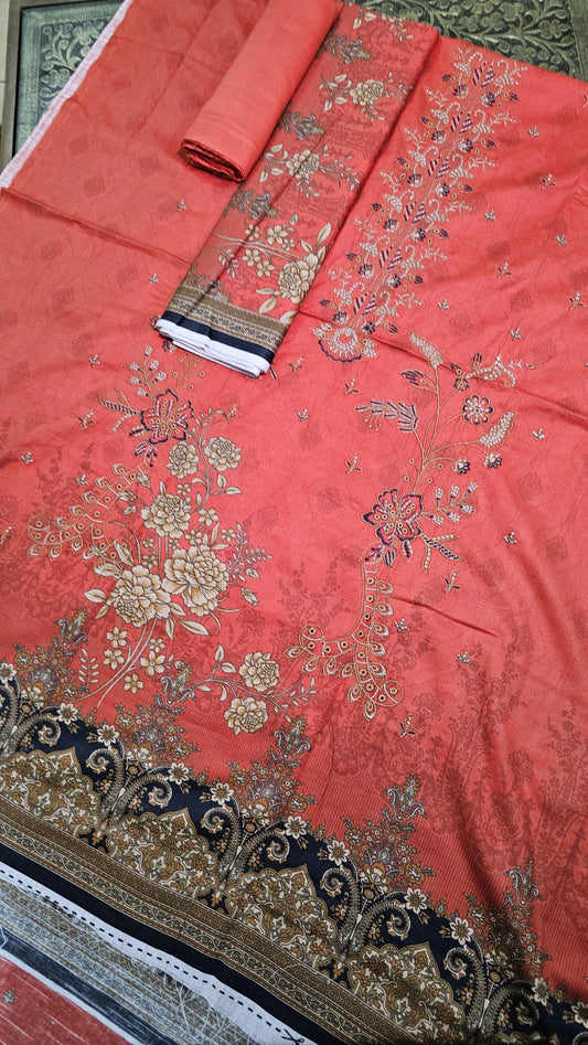 Anaya Noor 3-Pcs Emb Khaddar
