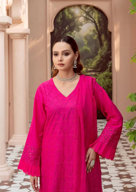 Cotton Kari By Anaya Emb Chickankari-3PC