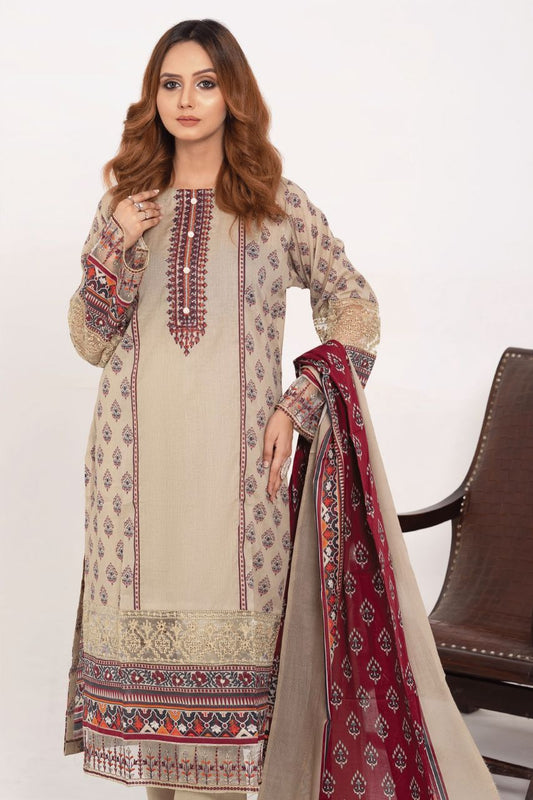Gull-e-Noor Anaya Digital Print With Emb Patch Lawn-3PC
